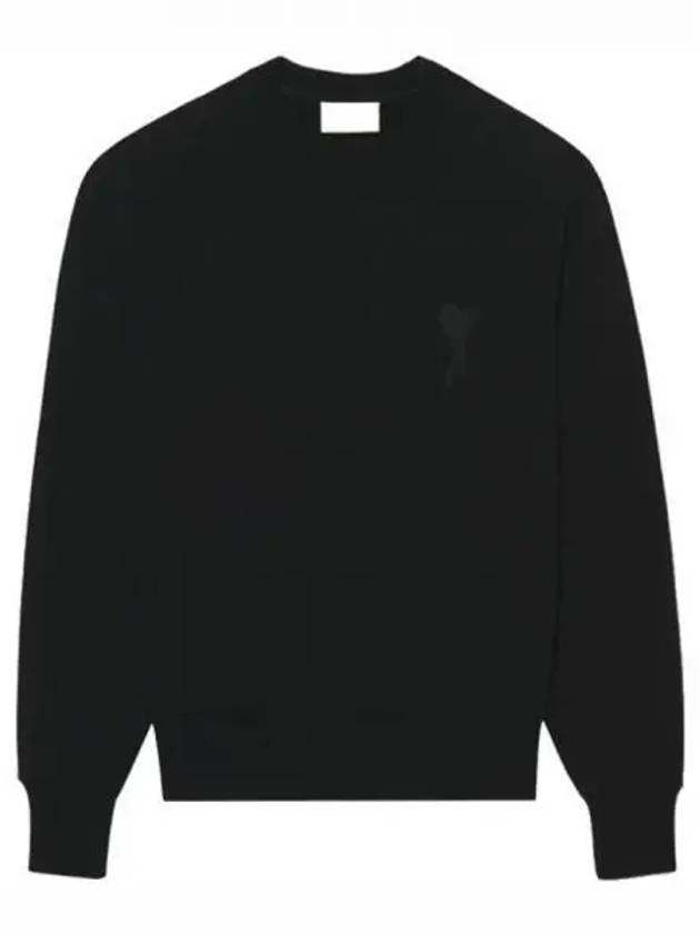 Big Heart Logo Sweatshirt Black - AMI - BALAAN 2