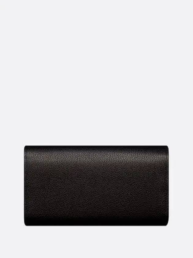 Grained Calfskin CD Icon Signature Long Wallet Black - DIOR - BALAAN 5