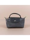 Le Pliage Green Handle Pouch Bag Graphite - LONGCHAMP - BALAAN 4