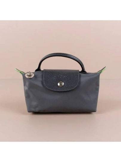 Le Pliage Green Handle Pouch Bag Graphite - LONGCHAMP - BALAAN 2