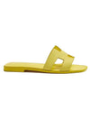 Oran Leather Sandals Jaune Curcuma - HERMES - BALAAN 1