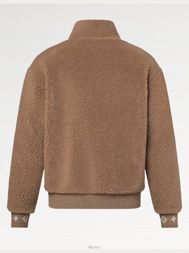 1AFXTO leather patch fleece blouson shop - LOUIS VUITTON - BALAAN 3