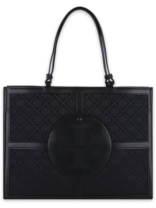 Women s ELLA Monogram Tote Bag Black 152770 001 - TORY BURCH - BALAAN 1