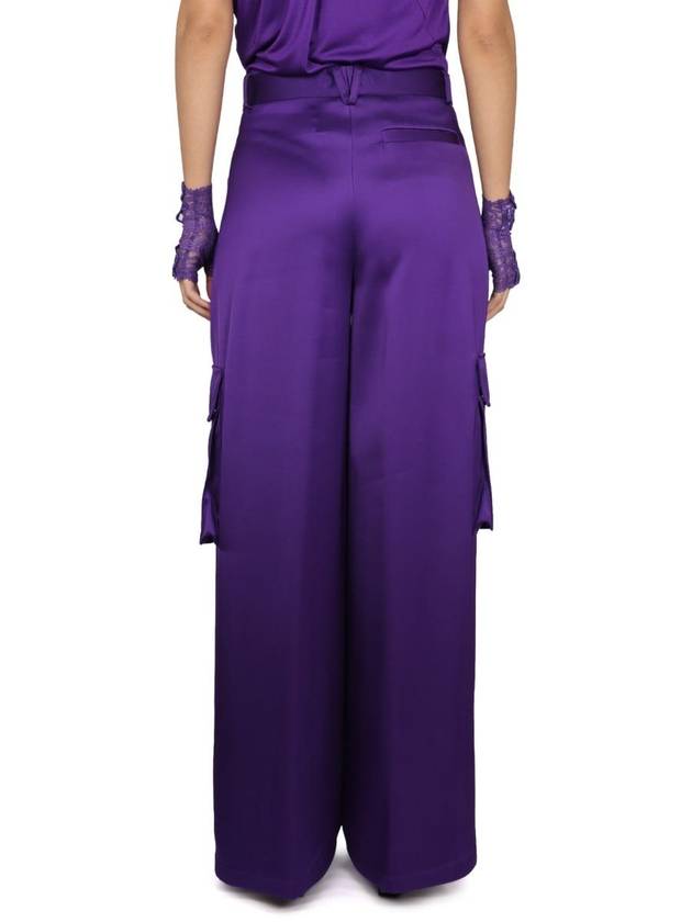 Women's Cargo Wide Pants Violet - VERSACE - BALAAN 5