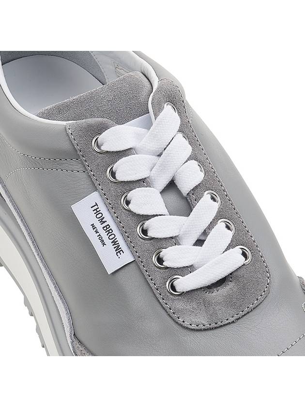 Vitello Alumni Trainer Caprede Low Top Sneakers Grey - THOM BROWNE - BALAAN 9