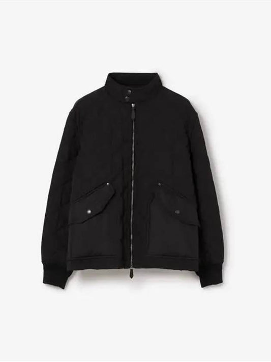 Diamond Quilted Thermoregulated Jacket Black - BURBERRY - BALAAN 2