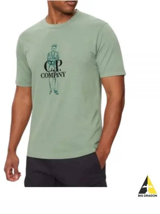 1020 Jersey British Sailor Short Sleeve T-Shirt Green - CP COMPANY - BALAAN 2