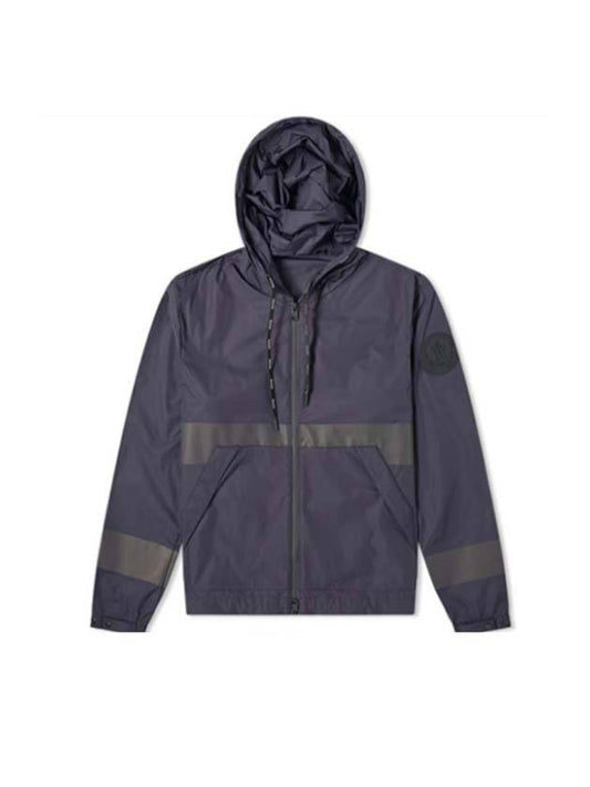 on-dress logo patch hood padded navy - MONCLER - BALAAN.