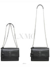 Sunset bag monogram chain medium black silver engraving 442906 - SAINT LAURENT - BALAAN 5