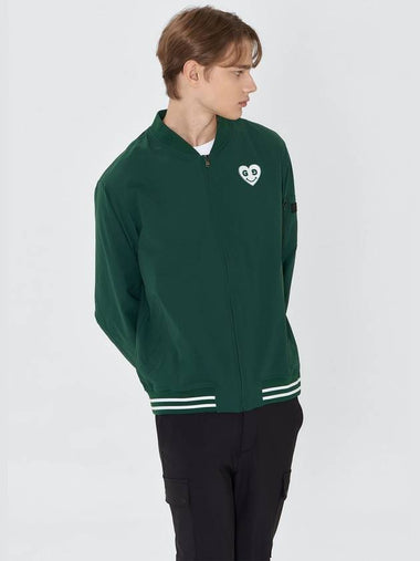 Green heart stretch blouson jacket deep green - GOXO - BALAAN 1