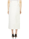 Women's Cotton Long A-Line Skirt White - GUCCI - BALAAN 5