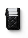 Card Holder Grained Calfskin & Gold Black - CHANEL - BALAAN 3