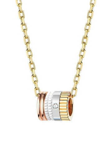 Quatre White Edition Mini Ring Pendant Necklace Women - BOUCHERON - BALAAN 1