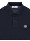 Pique Stretch Cotton Short Sleeve Polo Shirt Navy - STONE ISLAND - BALAAN 4