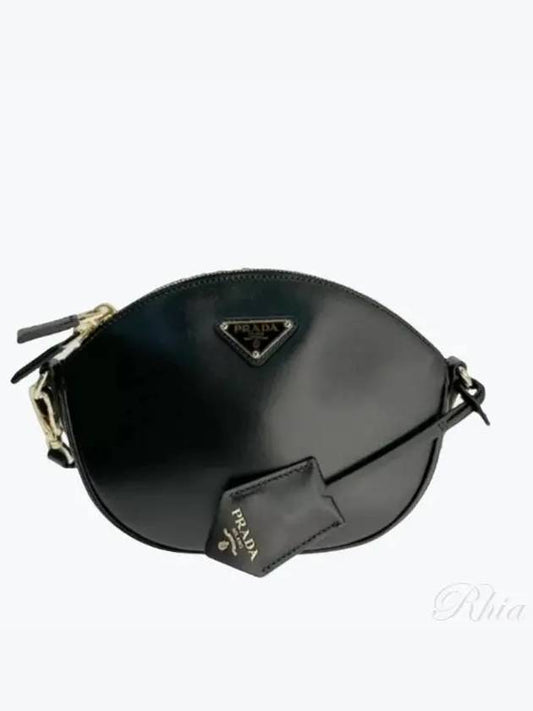 Leather Mini Shoulder Bag Black - PRADA - BALAAN 2
