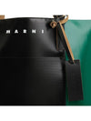 Logo Tribeca Two-tone Tote Bag Black Dark Green - MARNI - BALAAN 8