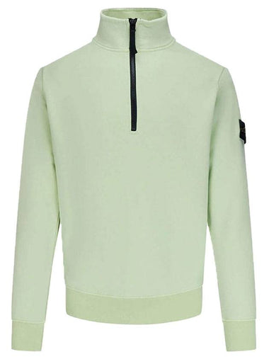 Wappen Patch Half Zip-up Sweatshirt Green - STONE ISLAND - BALAAN 1