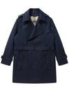 Men's Belted Double Trench Coat Navy - SOLEW - BALAAN 2