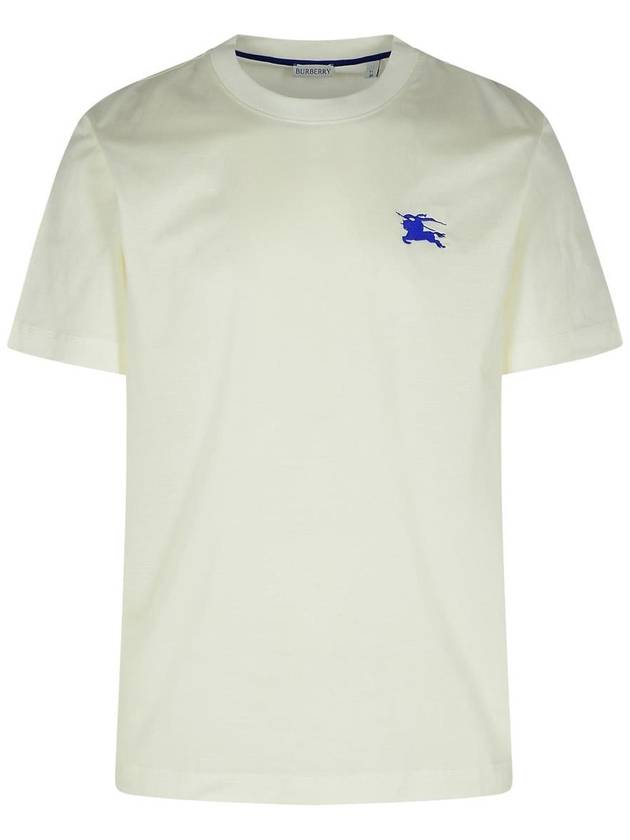 EKD Embroidery Cotton Short Sleeve T-Shirt White - BURBERRY - BALAAN 2