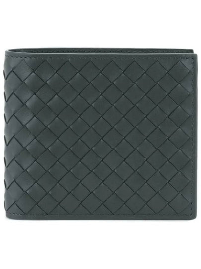 Intrecciato Weaving Half Wallet Dark Grey - BOTTEGA VENETA - BALAAN 2