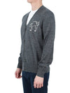 Embroidered Logo Wool Cardigan Dark Grey - MAISON MARGIELA - BALAAN 5