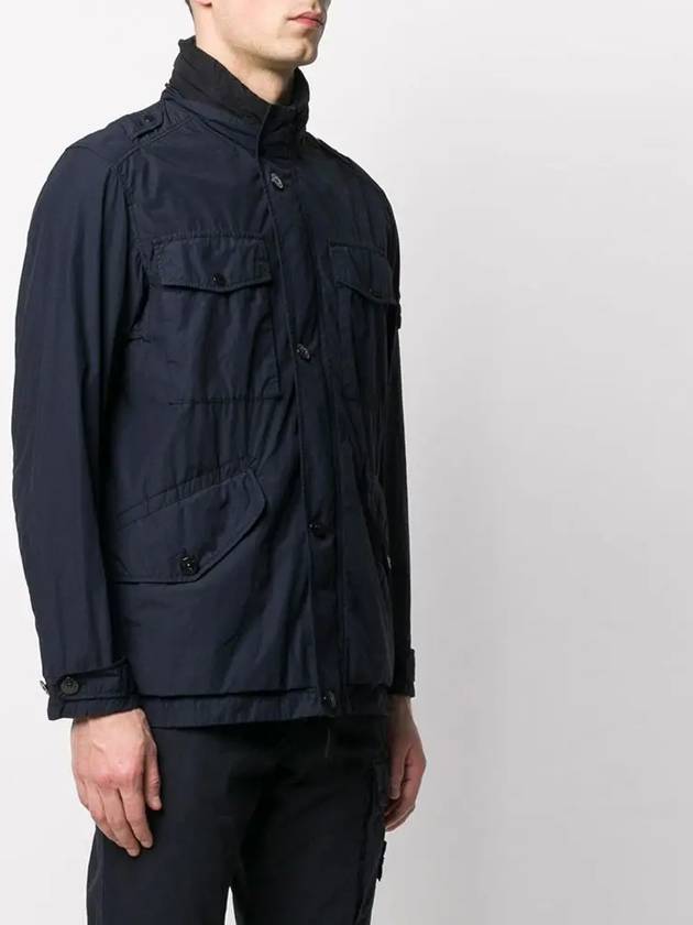 Light Pocket Zip Up Jacket Navy - STONE ISLAND - BALAAN 4