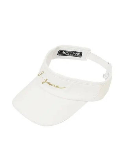 Golf Wear Leather Suncap Leather Suncap White - J JANE - BALAAN 2