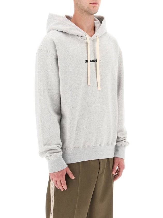 Plus Logo Hoodie Grey - JIL SANDER - BALAAN 3