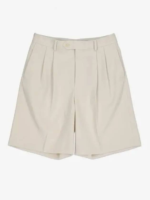 Refurbished Light Max Gabardine Shorts Pants Ivory A23SP04MGIVWH - AURALEE - BALAAN 1