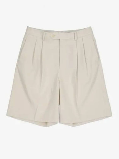 Refurbished Light Max Gabardine Shorts Pants Ivory A23SP04MGIVWH - AURALEE - BALAAN 1