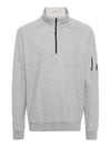 Light Fleece Half Zip-Up Sweatshirt Grey - CP COMPANY - BALAAN 3