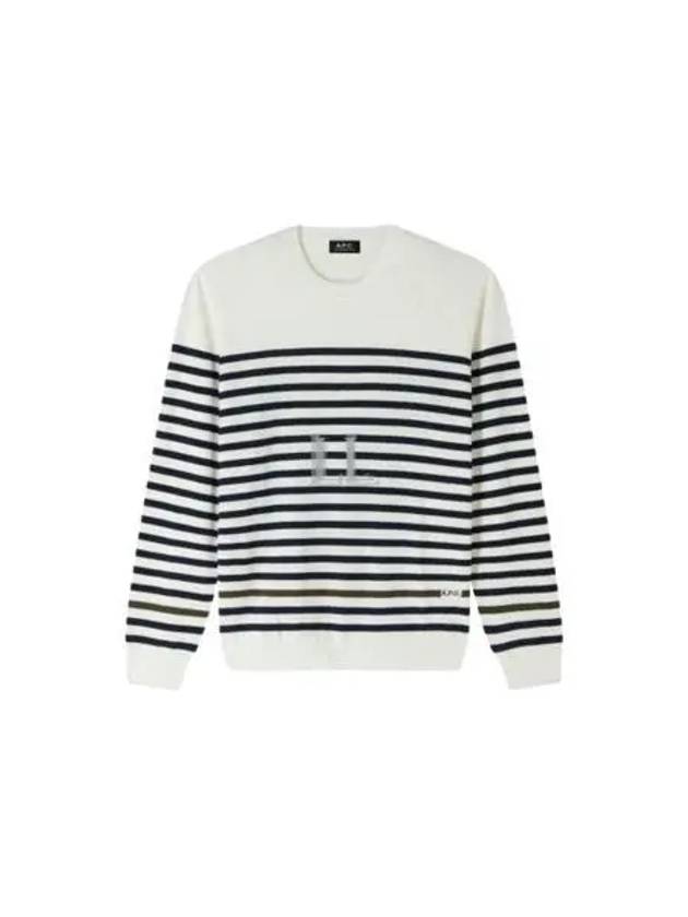 Bobby Striped Wool Knit Top Black Ivory - A.P.C. - BALAAN 2