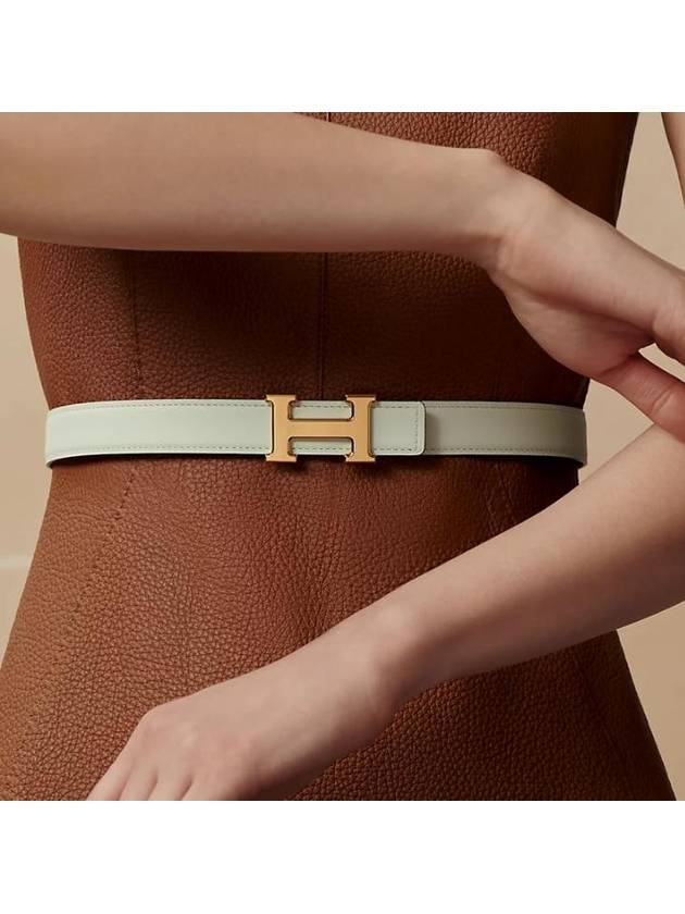 Constance Buckle Reversible Leather Belt Black Brown - HERMES - BALAAN 4