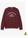 Club Crew Neck Cotton Sweatshirt Burgundy - SPORTY & RICH - BALAAN 2