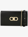 Double Gancini Mini Bag Black - SALVATORE FERRAGAMO - BALAAN 3