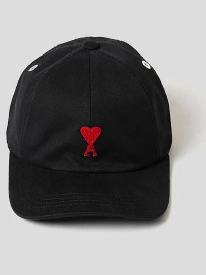 Small Heart Logo Ball Cap Black - AMI - BALAAN 2