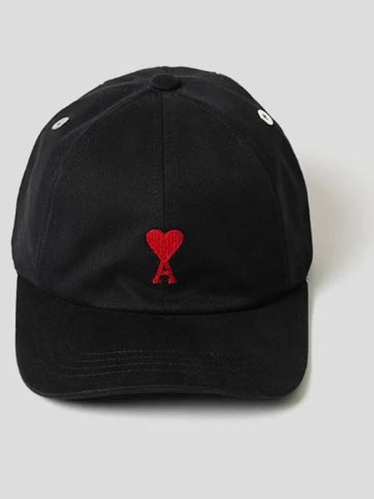 Small heart logo ball cap black - AMI - BALAAN 2