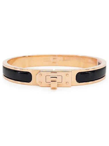 Mini Click Kelly PM Bracelet Black Rose Gold 4HA0627 - HERMES - BALAAN 1