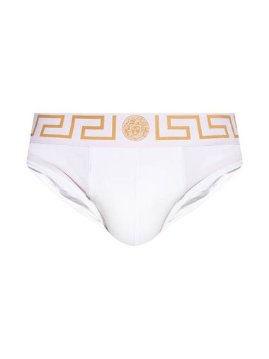 Greca Border Briefs White - VERSACE - BALAAN 1