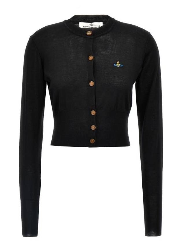 Bea Cropped Cardigan Black - VIVIENNE WESTWOOD - BALAAN 2