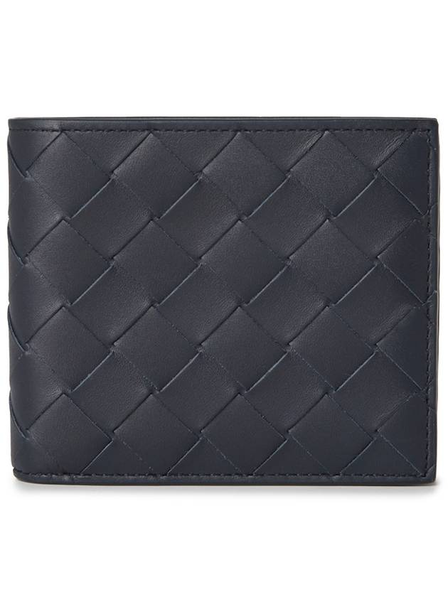 Intrecciato Leather Half Wallet Navy - BOTTEGA VENETA - BALAAN 2