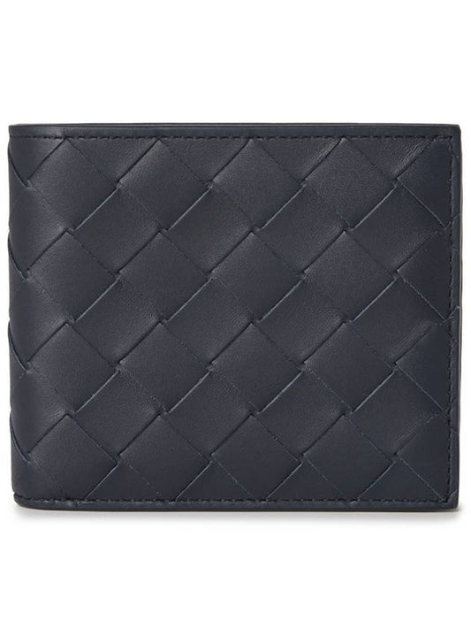 Intrecciato Leather Half Wallet Navy - BOTTEGA VENETA - BALAAN 2