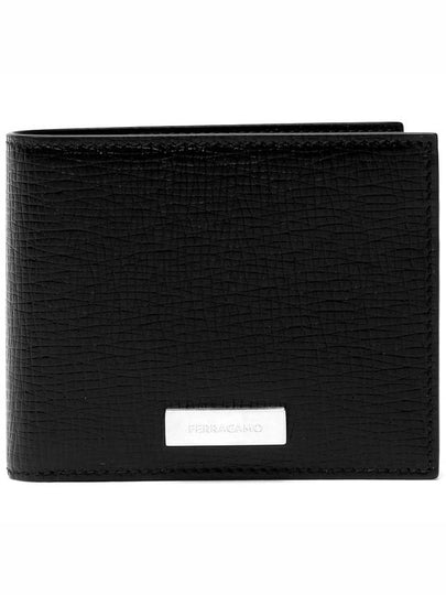 Custom Metal Plate Half Wallet Black - SALVATORE FERRAGAMO - BALAAN 2