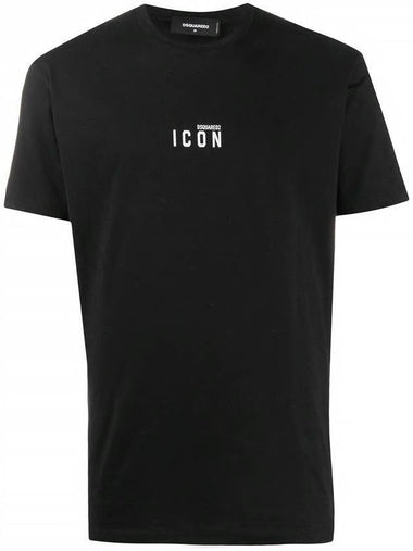 Men's Mini Icon Logo Short Sleeve T-Shirt Black - DSQUARED2 - BALAAN 1