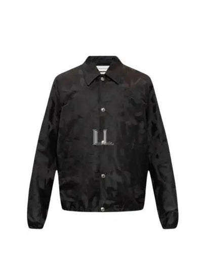 Logo Detailed Buttoned Jacket Black - ALEXANDER MCQUEEN - BALAAN 2