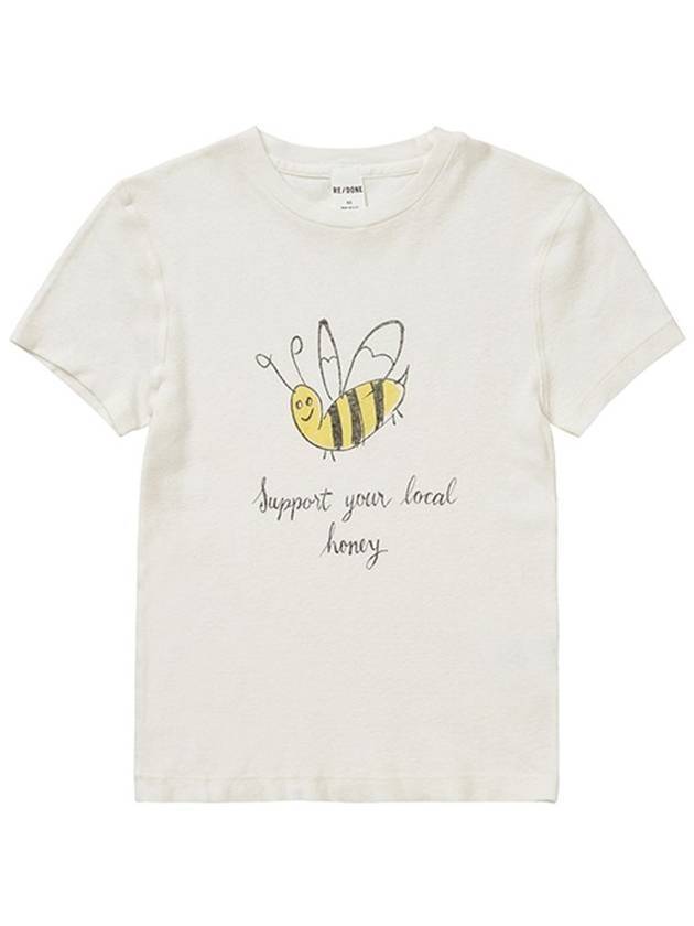 90s baby local honey short sleeve t shirt vintage white - RE/DONE - BALAAN 1