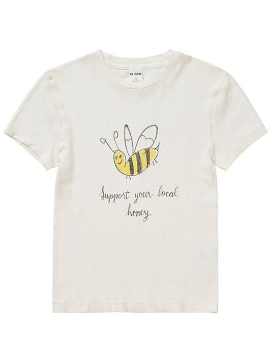 90s baby local honey short sleeve t shirt vintage white - RE/DONE - BALAAN 1