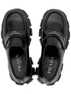 Monolith Brushed Leather Loafers Black - PRADA - BALAAN 3