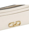 V Logo Signature Card Wallet Ivory - VALENTINO - BALAAN 5