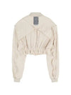 Women's Divide Way Jumper Zip-up Jacket Ivory - PEOPLE OF THE WORLD - BALAAN 3